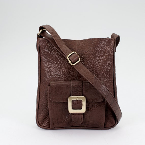 Leather Cross Body Purse, Ipad Bag, Brown