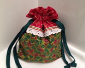 Lined Drawstring Bag, Large Pouch, Christmas, Patchwork, Gift Bag, Reusable, Holiday Reticule, Storage Bag, Abstract Print Fabric Lined Drawstring Bag, Large Pouch, Christmas, Patchwork, Gift Bag, Reusable, Holiday Reticule, Storage Bag, Abstract Print Fabric
