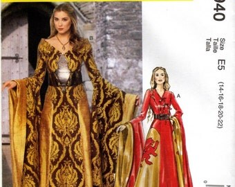 MCCALL'S PATTERN 6940 Game of Thrones Costume-Size 6-14