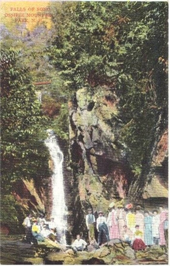 Antique New Hampshire Postcard Falls of Song in by VintagePlum
