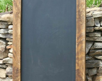 Oversized Chalkboard with Rustic Frame (W-040)