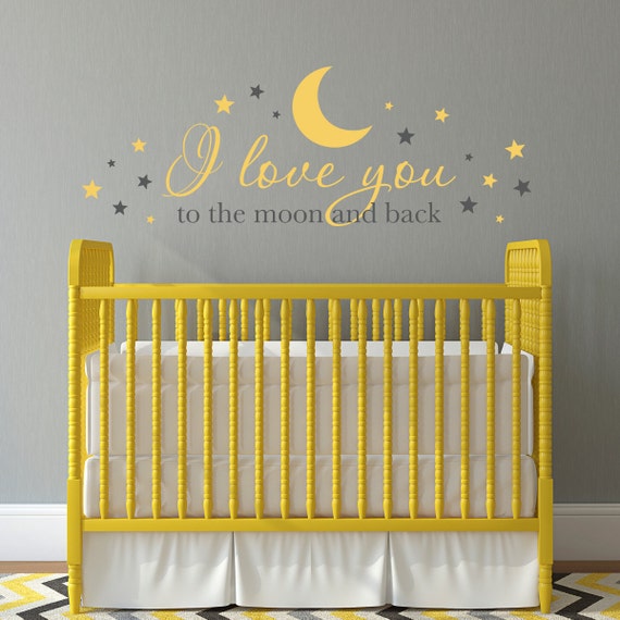 I love you to the moon and back Decal Baby Decal Nursery