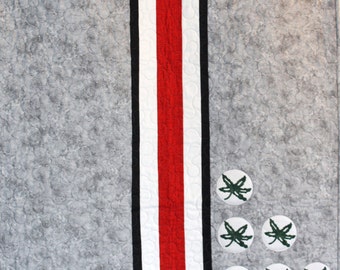 NCAA Ohio State Buckeyes Block O Quilt Licensed Full size