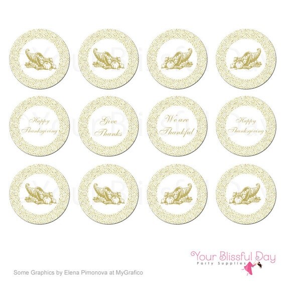 PRINTABLE Thanksgiving Dinner Party Circles Il_570xn