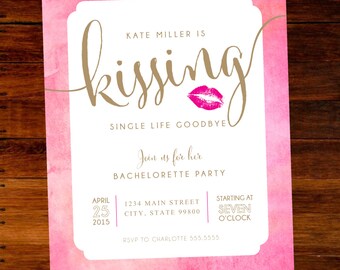 Items similar to Kiss the Single Life Goodbye Bachelorette Party or ...