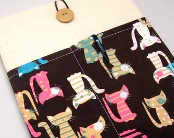 KI iPad Air case 2, iPad cover, iPad sleeve/ Samsung Galaxy Tab 3 10.1with 2 pockets, PADDED - Cats