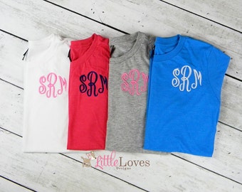 Monogrammed T Shirt- Womans Monogrammed Shirt- Embroidered Shirt