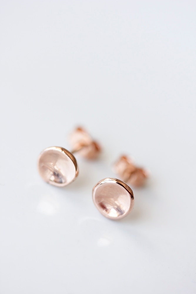 Tiny rose gold stud earrings Clearance
