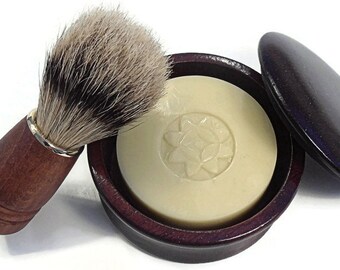Men's Shaving Kit, Men's Shave Set, Shaving Kit, Shaving Set, Boar Bristle Brush - Choose your scent - Gift Wrapped TOO