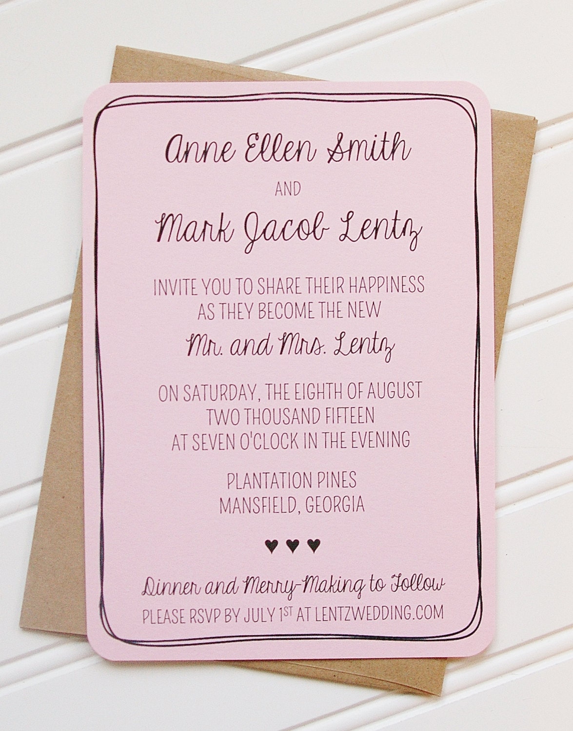 handmade wedding – OnePaperHeart – Stationary \u0026 Invitations, image size:1175x1500