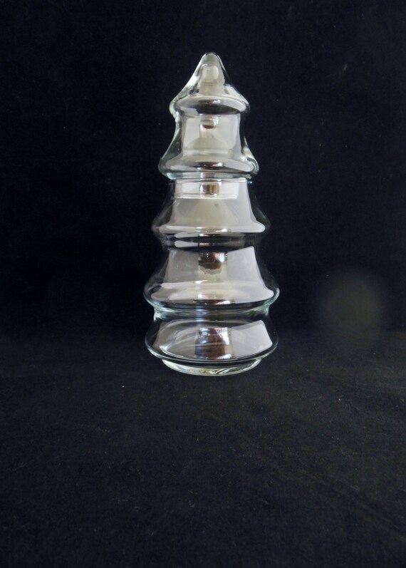 glass christmas tree shaped jar clear glass two part tree glass christmas tree shaped jar clear glass two part tree