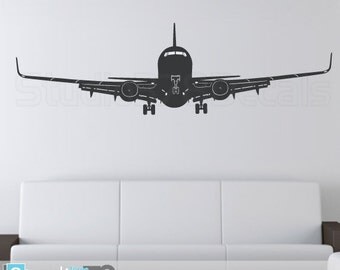 Airplane Wall Decal - Airplane Decor - Childrens Decor - Nursery Wall Decals - Airplane Sticker - Aviation Room Decor