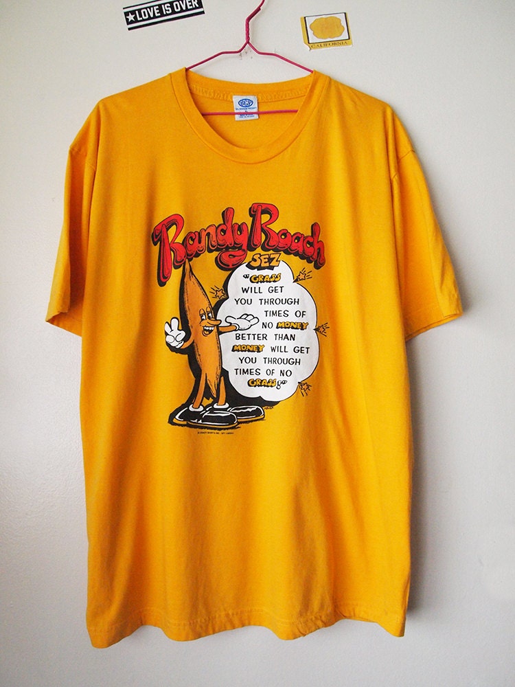 Vintage 1970s Randy Roach Weed Shirt Bill Graham by loveisover