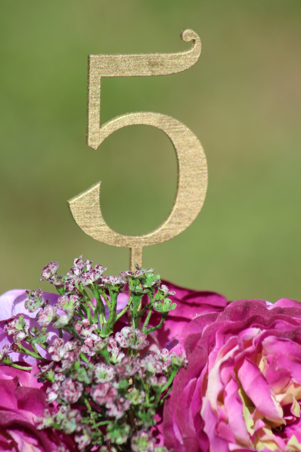 Gold Table number - Beach Rustic Country Chic Wedding