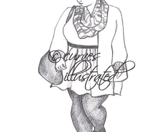 plus size body sketch