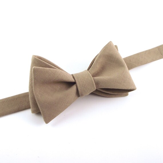 Khaki Bow Tie Tan Bow Tie Mens Deep Beige Wedding Bow Ties
