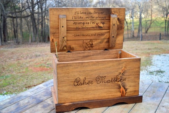 Large Kids Toy Chest - Wooden Chest - Keepsake Box - Memory Box - Baby and Kids Memory Chest - LARGE Wooden Chest - Toy Box by CountryBarnBabe