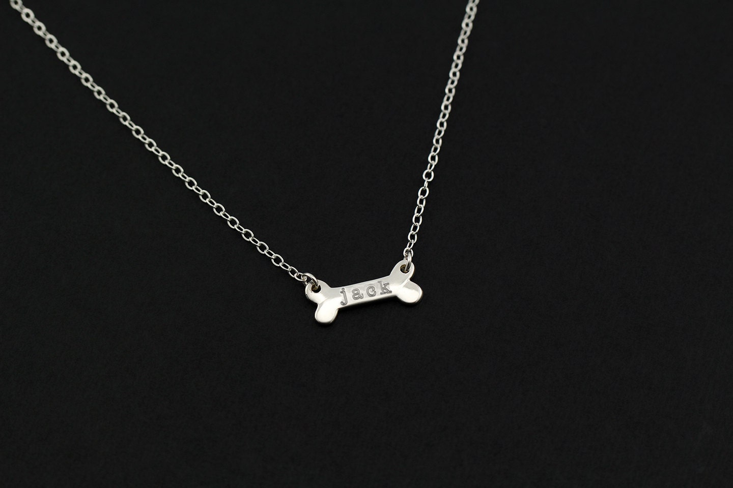 Pet Jewelry Sterling Silver Dog Necklace Monogrammed Gift