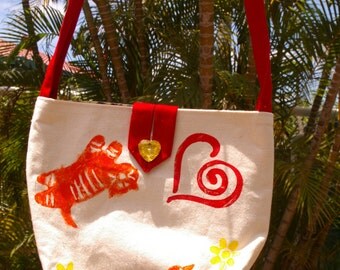 Bright and Cheerful Canvas Tote