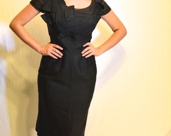 Black 1950's wiggle dress