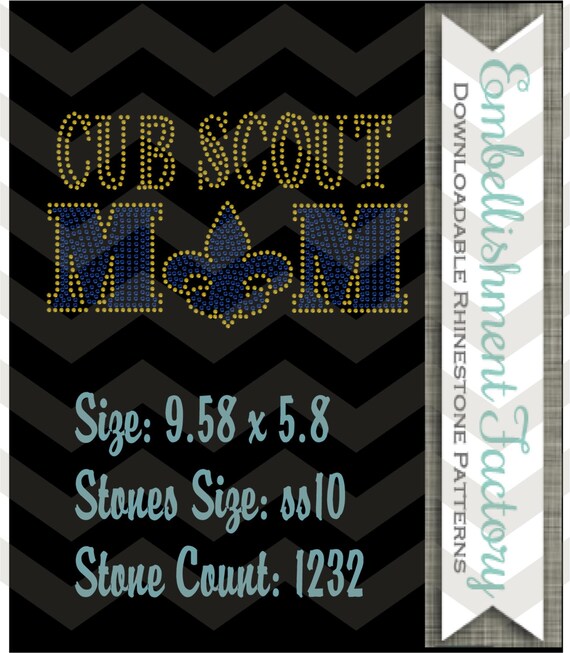 Download Cub Scout mom - Instant Download - Rhinestone Template- 13 ...