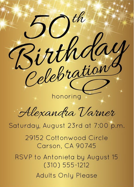 50Th Birthday Party Invitations 6