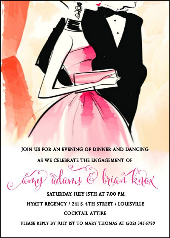  Formal  Dance Invitation  Engagement Party by 