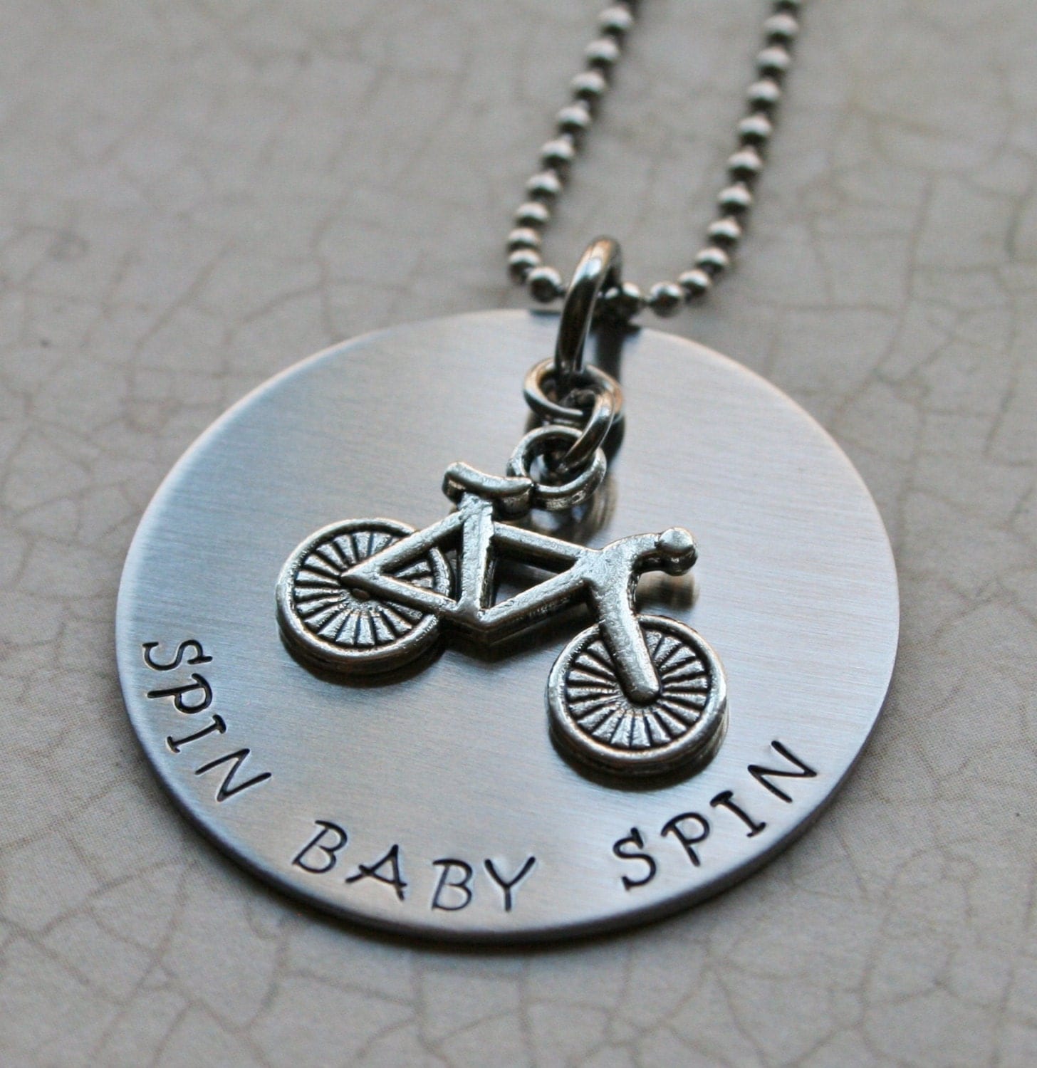Spin Bike Jewelry Bicycle Necklace Cyclist by HeartsInYourJewelry