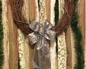 Mini All Hallows' Eve Bow/ Small Halloween Bow/ Handmade Halloween Decoration/ Halloween Wreath Bow/ Black and Silver Bow