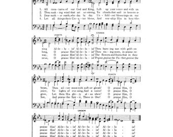 Custom hymn sheet music and printable hymn art. by TheHymnShoppe