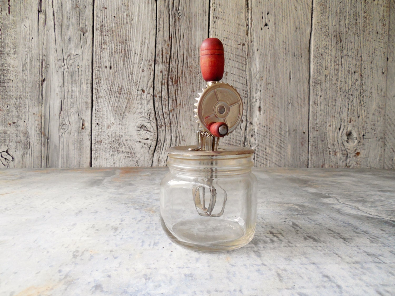 Betty Taplin Toy Egg Beater with Jar Guard & Jar Vintage Toy