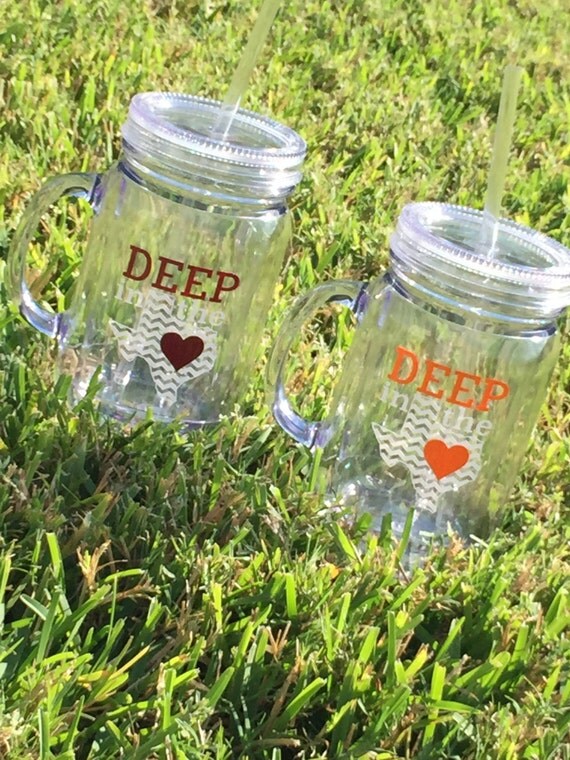 Items similar to Personalized Acrylic Mason Jar with handle on Etsy