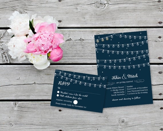 invitations lights on wedding Wedding Etsy by Invitations PaperBoundLove fairy Hanging with Fairy Lights