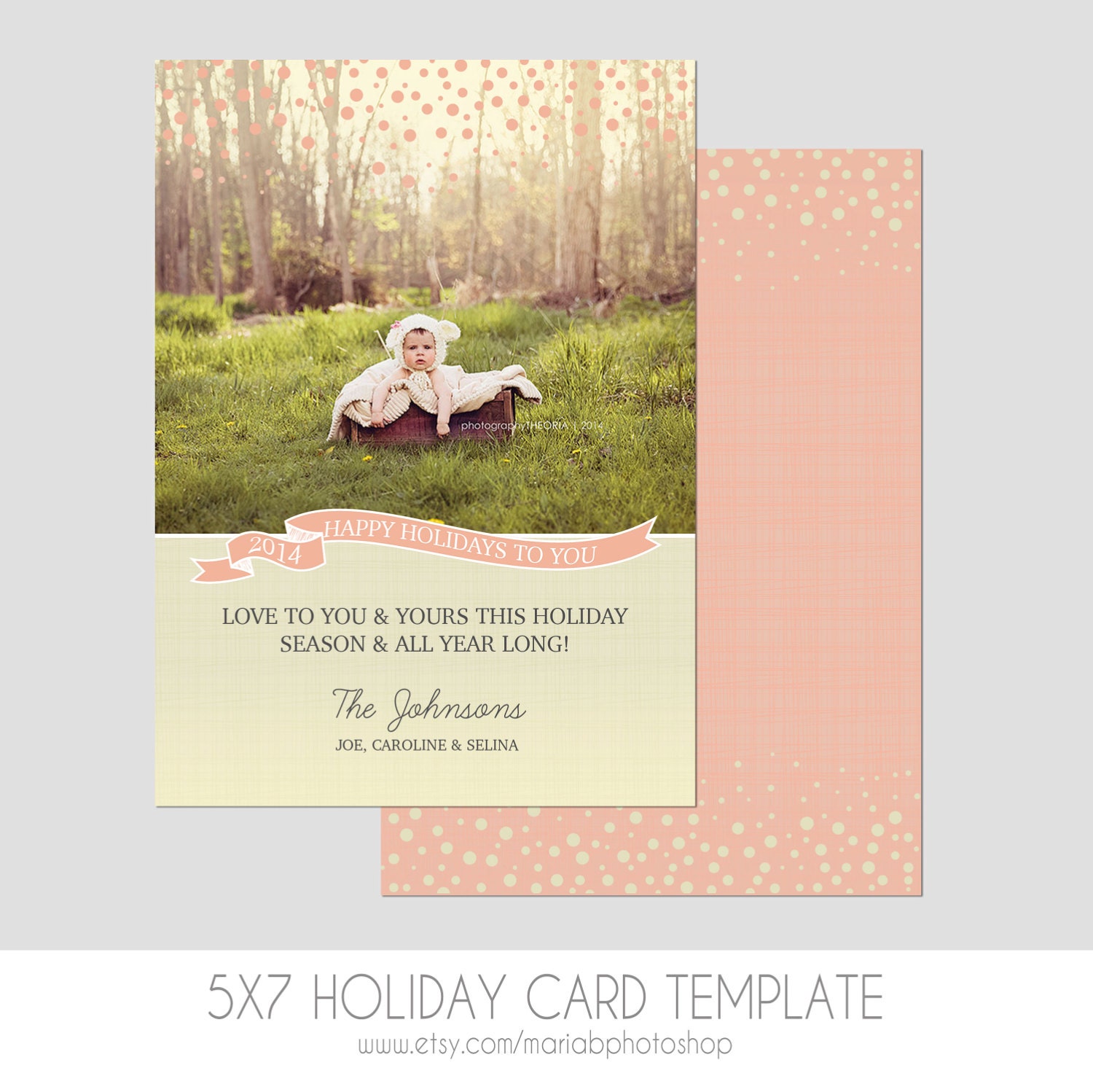 5x7 christmas card template front and back by mariabpaints 5x7 card template