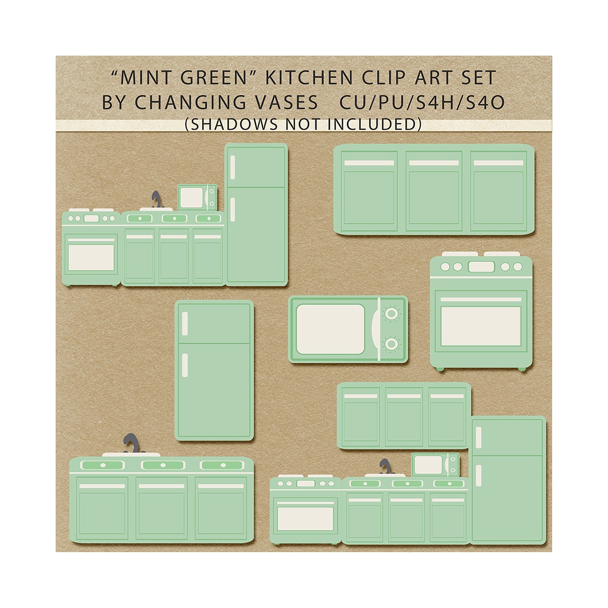 green kitchen clipart - photo #1