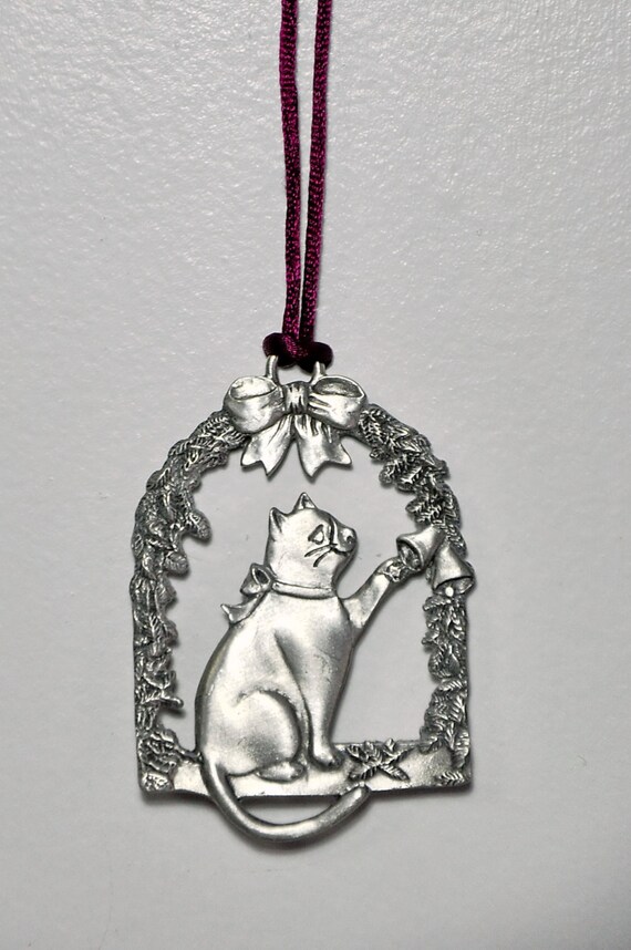 seagull pewter cat christmas tree ornament by seagull pewter cat christmas tree ornament by