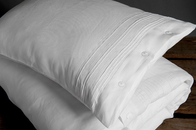 Custom sewing. Pair of 100 pure linen white by LinenFromLithuania