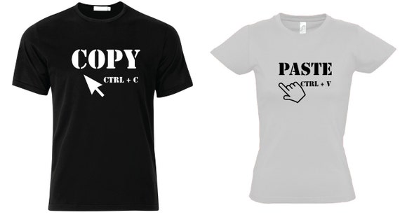 Items similar to Copy Paste Couple T-Shirt - available in many sizes on ...