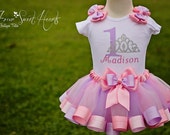 Custom Princess First Birthday Outfit, Girls First Birthday Tutu, Girl ...