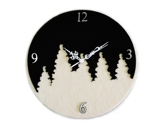 Trees Silhouette Wall Clock