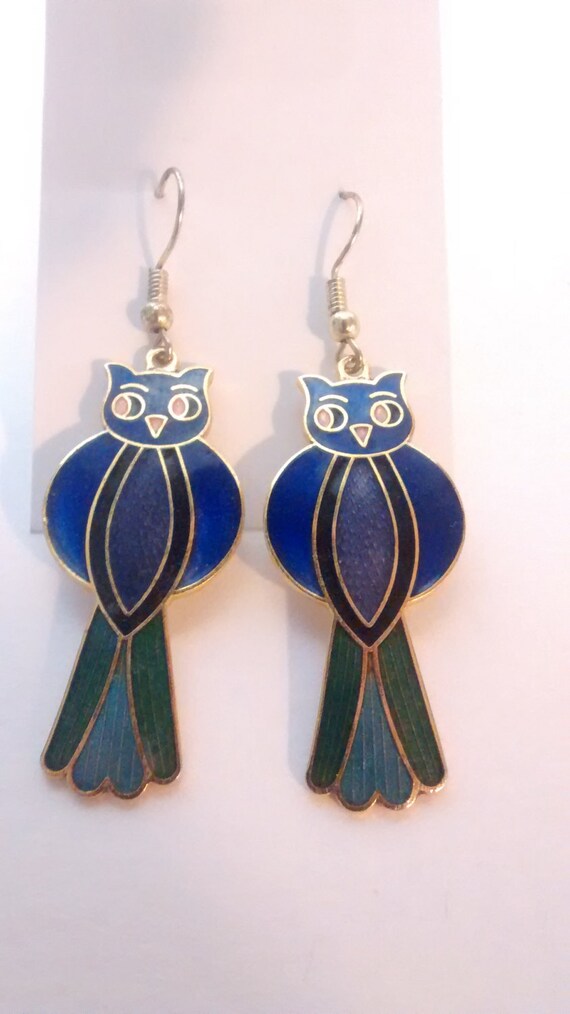 Vintage Owl Earrings 1970 by NonsuchNovelties on Etsy