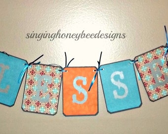 Blessed banner, Happy Fall Y'all banner, Autumn banner, Harvest banner, Give Thanks banner, Fall banner,