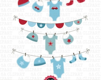 Baby Boy Clothesline Clipart Clip Art Baby Shower Clip