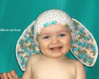 Easter bunny hat, kid Easter outfit, pastel Easter outfit, crochet bunny hat, floppy ear hat, girl Easter hat, baby bunny beanie, bunny ears