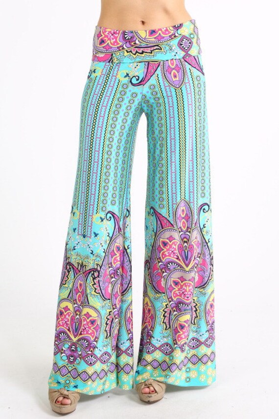 Pastel Colored Palazzo Pants Mint Green by DreamClosetBoutique