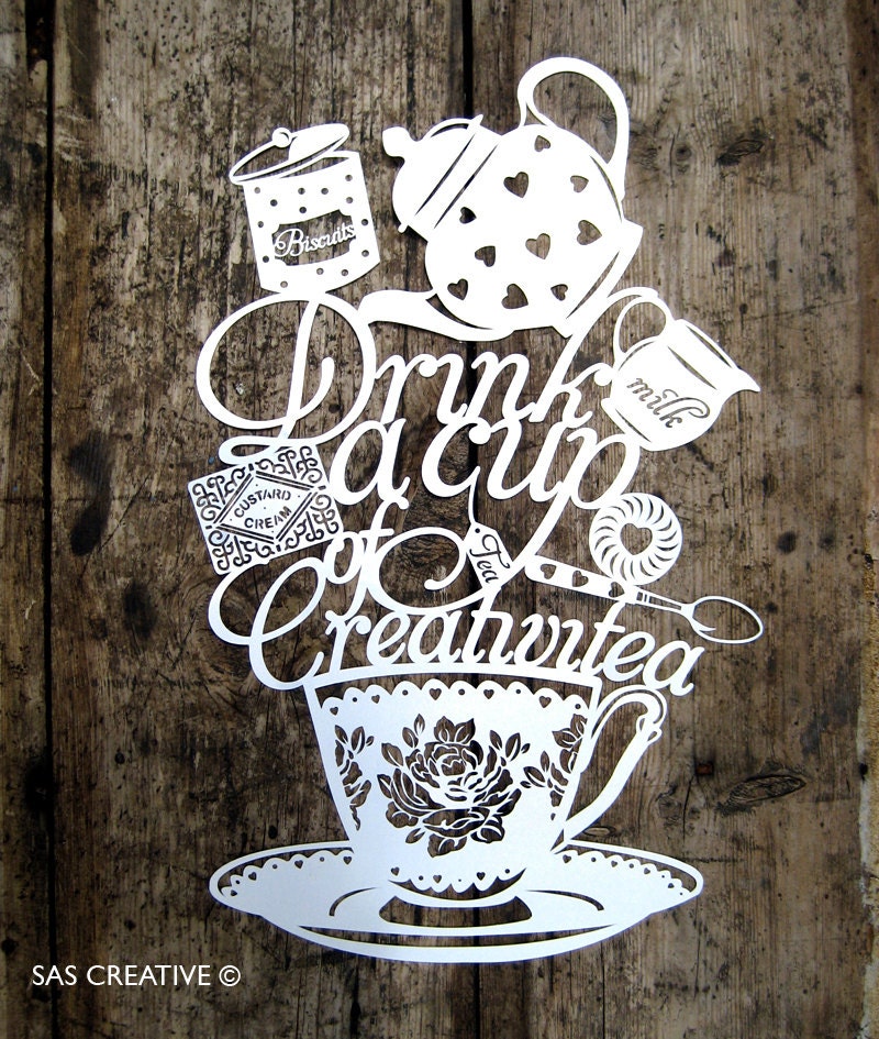 Download Silhouette Cameo SVG Papercutting file 'Drink a cup by ...