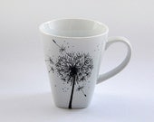 Hand painted flowers mug custom cup