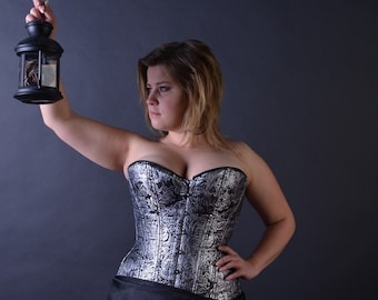 Jacquard overbust corset
