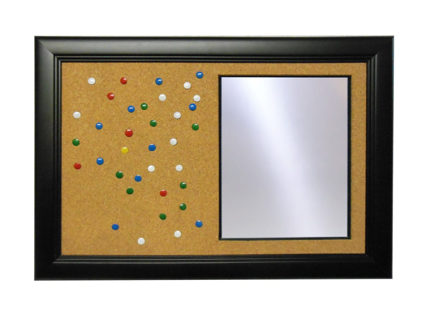 Framed Cork Board and Mirror by JessicaLynHoward on Etsy