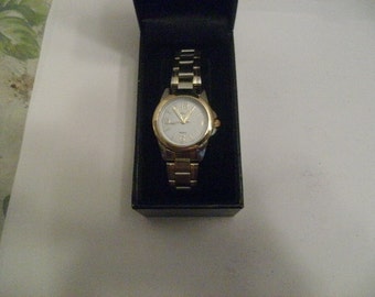 Vintage Montres Carlo Stainless Steel 2-Tone Ladies Watch Never Used